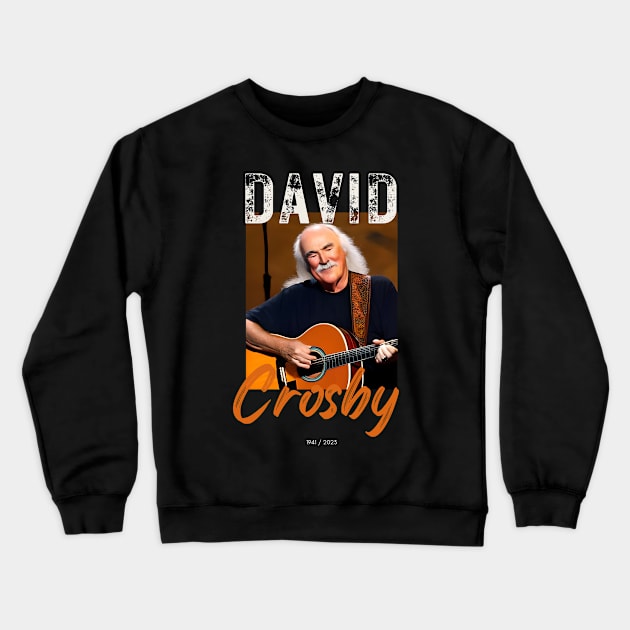 David Crosby vintage graphic design artwork Crewneck Sweatshirt by Nasromaystro